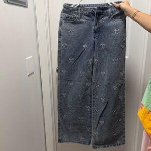 J for Justify - Bow embroidered jeans